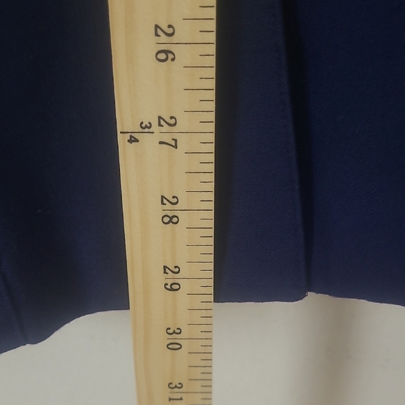 Sag Harbor Blue Blazer Oversized Hip Length Lightweight Pockets Button Relaxed - Picture 6 of 6
